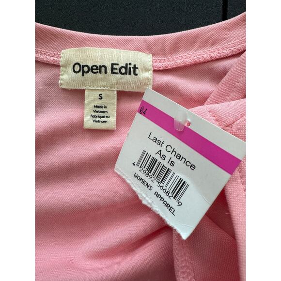 New ~ OPEN EDIT ~  (Nordstrom) ~ Pink Peony Crop Tank Top Size S. MODAL SOFT - Picture 5 of 6
